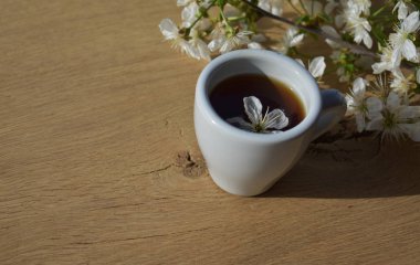 İçecek yakın çekim ile Fincan.