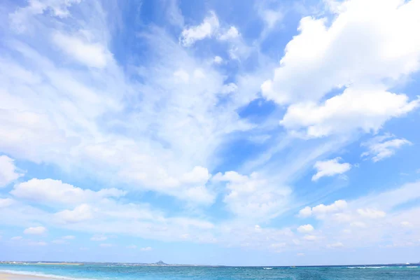 Céu Azul Mar Okinawa — Fotografia de Stock
