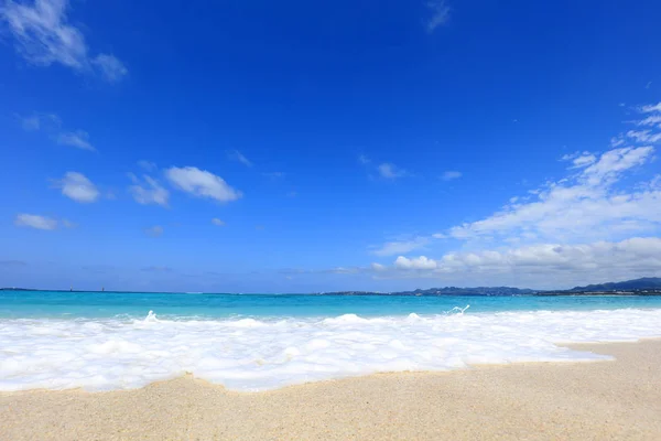 Cielo Verano Hermosa Playa Okinawa —  Fotos de Stock