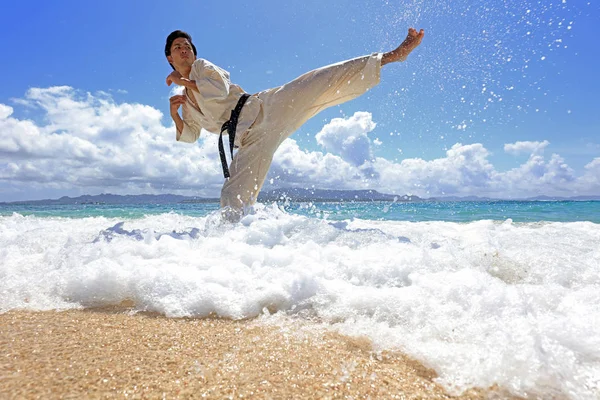 Bir Karate Kata Eğitmeni Telifsiz Stok Fotoğraflar