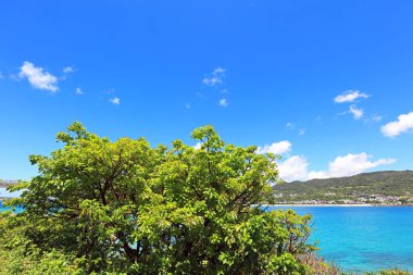 Güzel deniz ve gökyüzü Okinawa