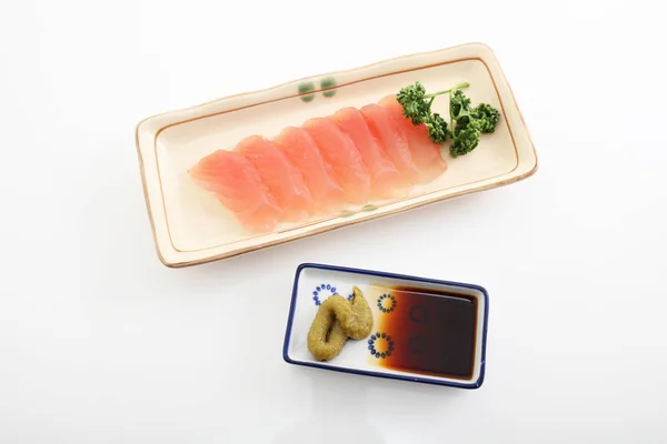 Sashimi Fresco Sul Piatto — Foto Stock