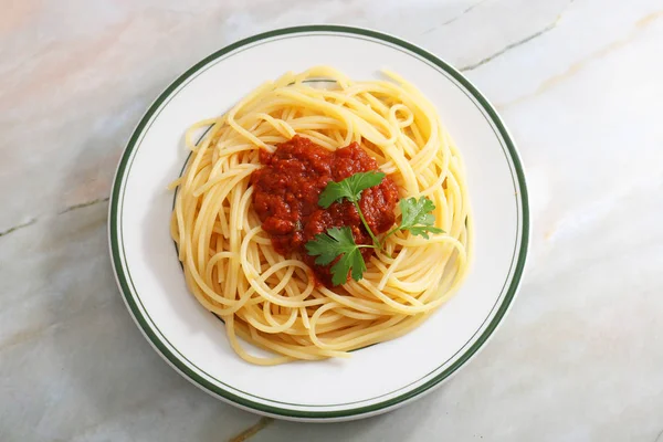 Läcker Spaghetti Tallriken — Stockfoto