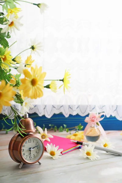 Alarm Clock Desk — Stock Photo, Image