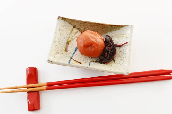 Японская Кухня Маринованная Слива — стоковое фото