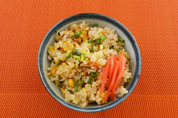 Miskę Ryżu Smażony — Zdjęcie stockowe