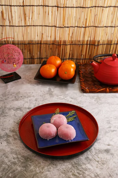 Traditionelle Japanische Süßigkeiten Einem Gericht — Stockfoto