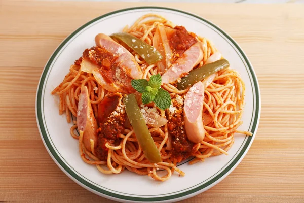 Läcker Spaghetti Tallriken — Stockfoto