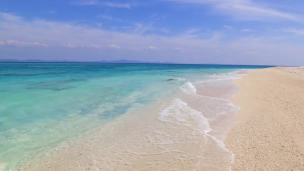 Schöner Strand Und Wellen Okinawa — Stockvideo