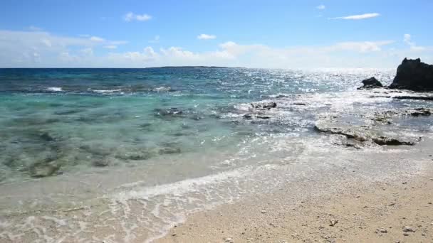 Das Kobaltblaue Meer Und Der Blaue Himmel Von Okinawa — Stockvideo