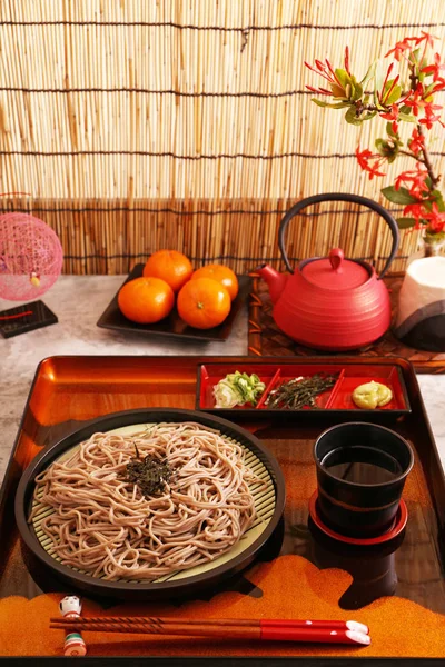 Deliciosa Cocina Japonesa Zaru Soba — Foto de Stock