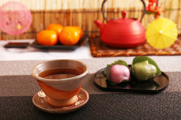 Dulces Deliciosos Tradicionales Japoneses Plato —  Fotos de Stock