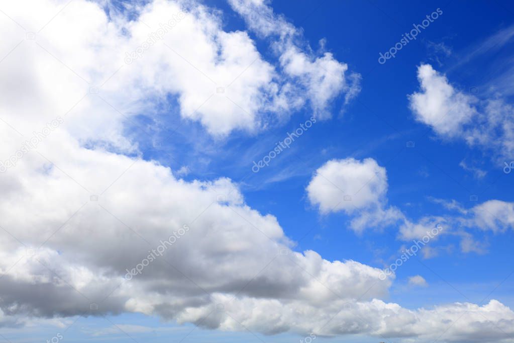 Blue sky and white clouds in Okinawa