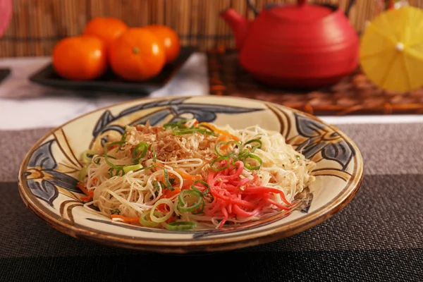 Delicious Stir Fried Thin Noodles — Stock Photo, Image
