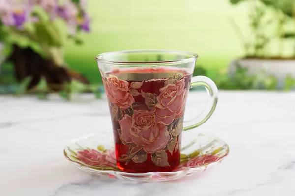 Uma Xícara Chá Roselle — Fotografia de Stock