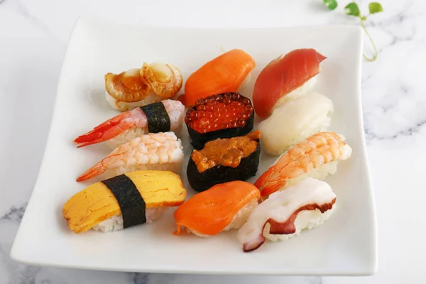 Delicious Japanese Cuisine Sushi Plate — Stock Photo, Image