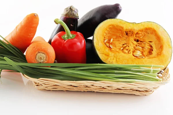 Świeże Zdrowe Warzywa Koszyku — Zdjęcie stockowe