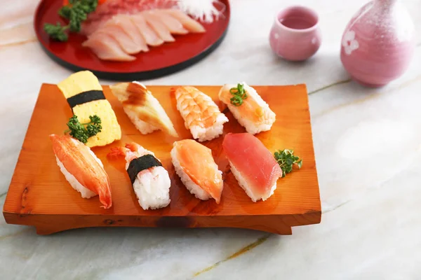 Deliciosos Alimentos Tradicionais Japoneses — Fotografia de Stock