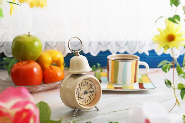 Läcker Kopp Kaffe Bordet — Stockfoto