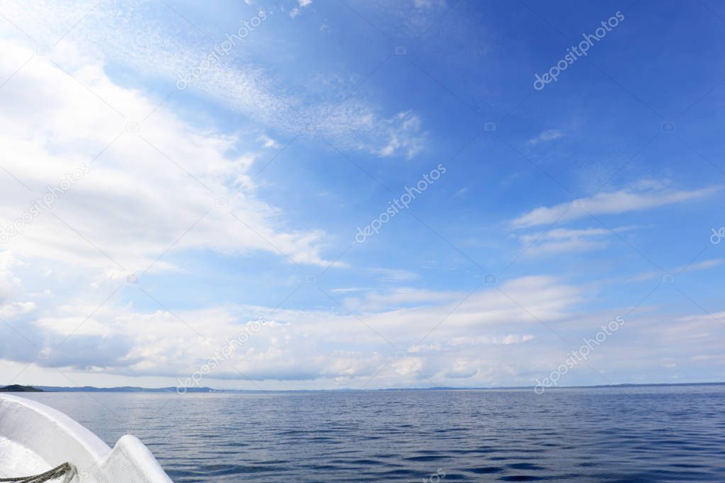 Beautiful blue sky and sea of Okinawa