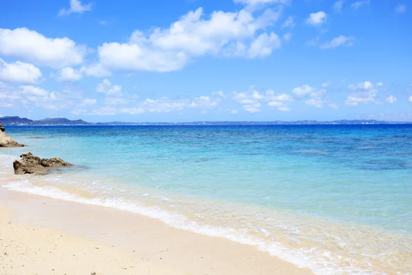 Okinawa Güzel Bir Plajın Resmi Stok Resim