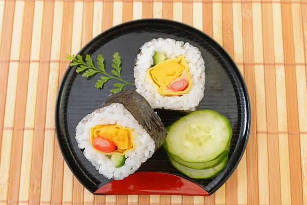 Rotoli Sushi Cucina Tradizionale Giapponese — Foto Stock