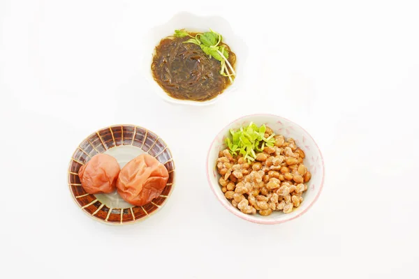 Смачна Японська Традиційна Їжа Білому Тлі Ліцензійні Стокові Зображення