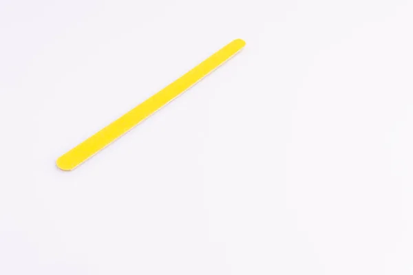 Amarelo Unha Arquivo Isolado Fundo Branco — Fotografia de Stock