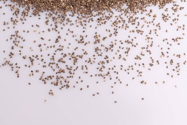 chia tohumları beyaz arkaplanda izole