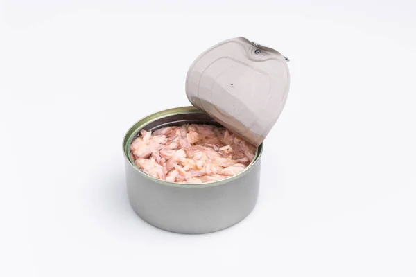 배경에 통조림 통조림 — 스톡 사진