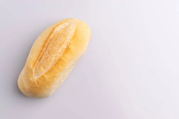 Obyčejný Francouzský Chléb Tradiční Brazilský Chléb Bílém Pozadí — Stock fotografie