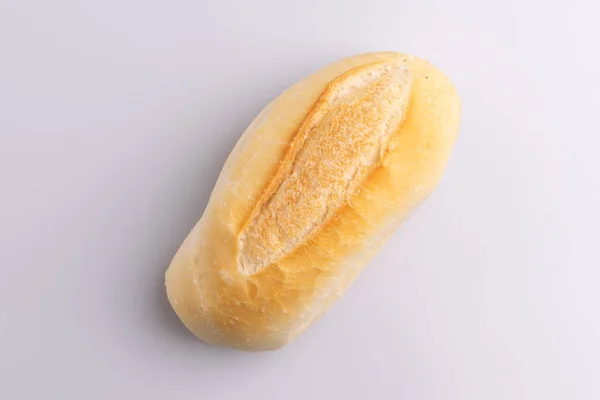Gewoon Frans Brood Traditioneel Braziliaans Brood Witte Achtergrond — Stockfoto