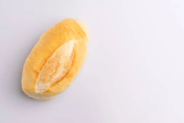Zwykły Francuski Chleb Tradycyjny Brazylijski Chleb Białym Tle — Zdjęcie stockowe