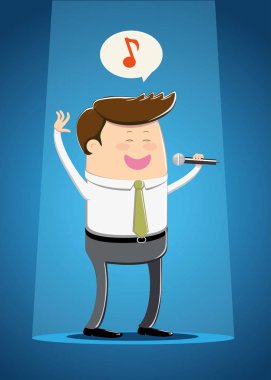 Executive Karaoke şarkı, onun mutlu saatler. 