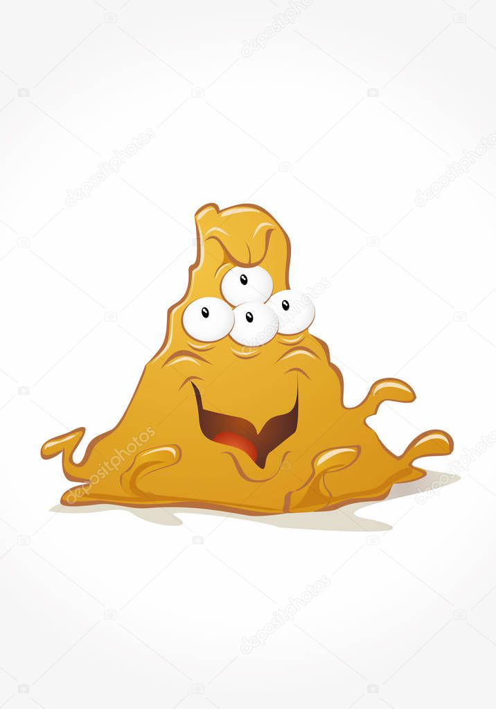 Mud based monster with a diabolical smile in his face. EPs vector file included