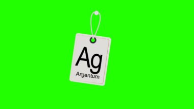 Element periyodik kimyasal periyodik tablo, sallanan etiket. Renk Anahtarı.