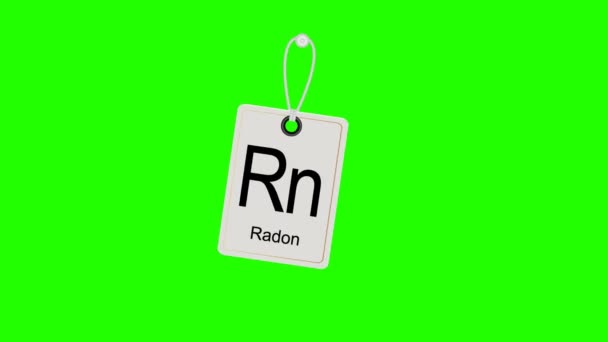 Element periodic chemical periodic table, swinging label. Chromakey. — Stock Video