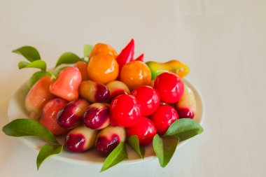 silinebilir İmitasyon meyve meze için tablo tatlı üzerinde