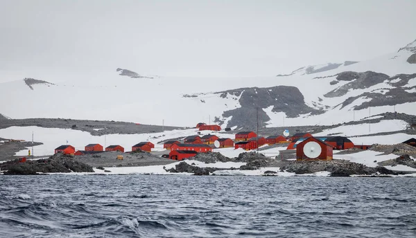 Onderzoekers Dorp Het Eiland Antarctica — Stockfoto