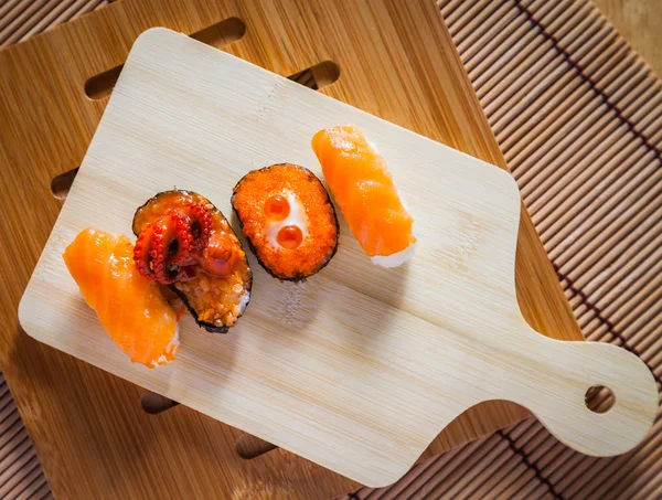 Delicioso Com Sushi Comida Japonesa — Fotografia de Stock