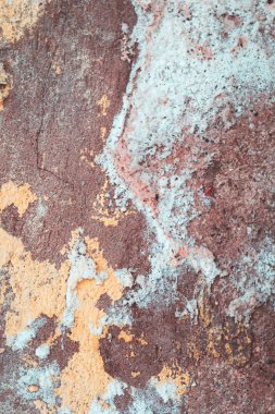 Çatlak yıpranmış eski mavi boya arka plan kapalı soyma