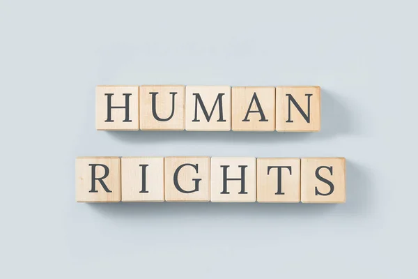 Menschliche Rechte Text Auf Grau Minimal Menschliche Prinzipien — Stockfoto