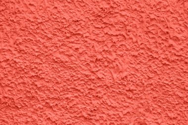 Dekoratif duvar sıvama kabartma 2019 yılın ana trend olan mercan renkli. Bir arka plan için yapısal doku.