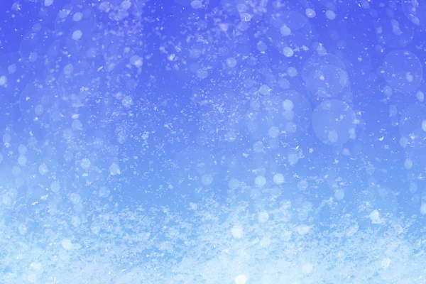 Inverno Cielo Blu Con Neve Che Cade Come Sfondo Natale — Foto Stock