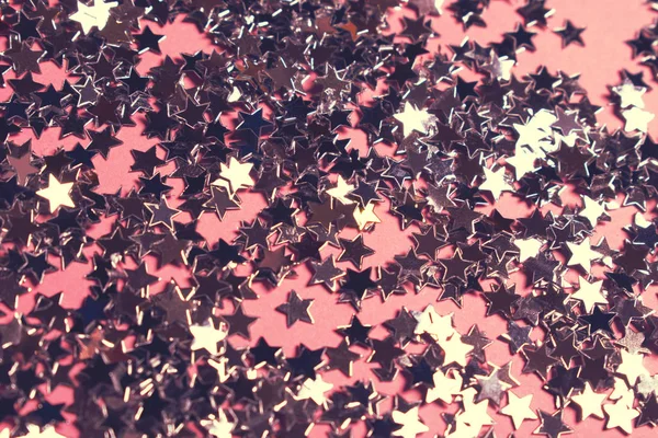 Gros plan de confettis en forme d'étoile . — Photo