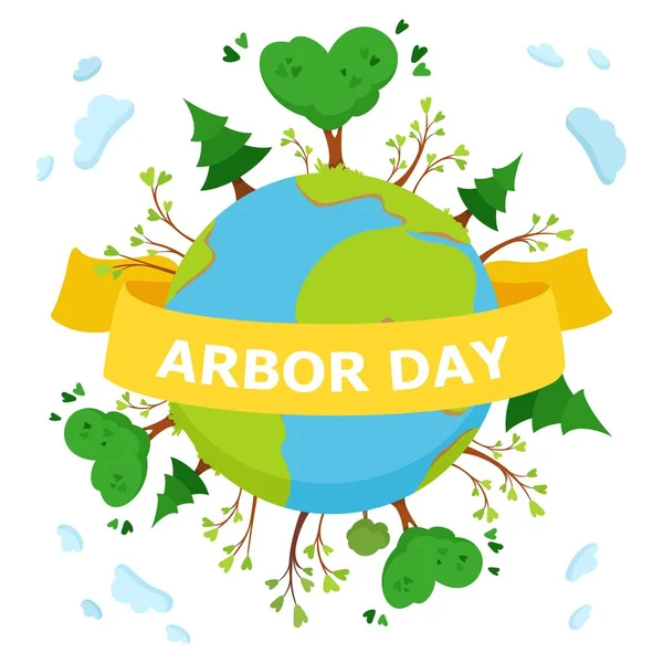 Nemzeti Arbor Day Koncepció Illusztráció — Stock Vector