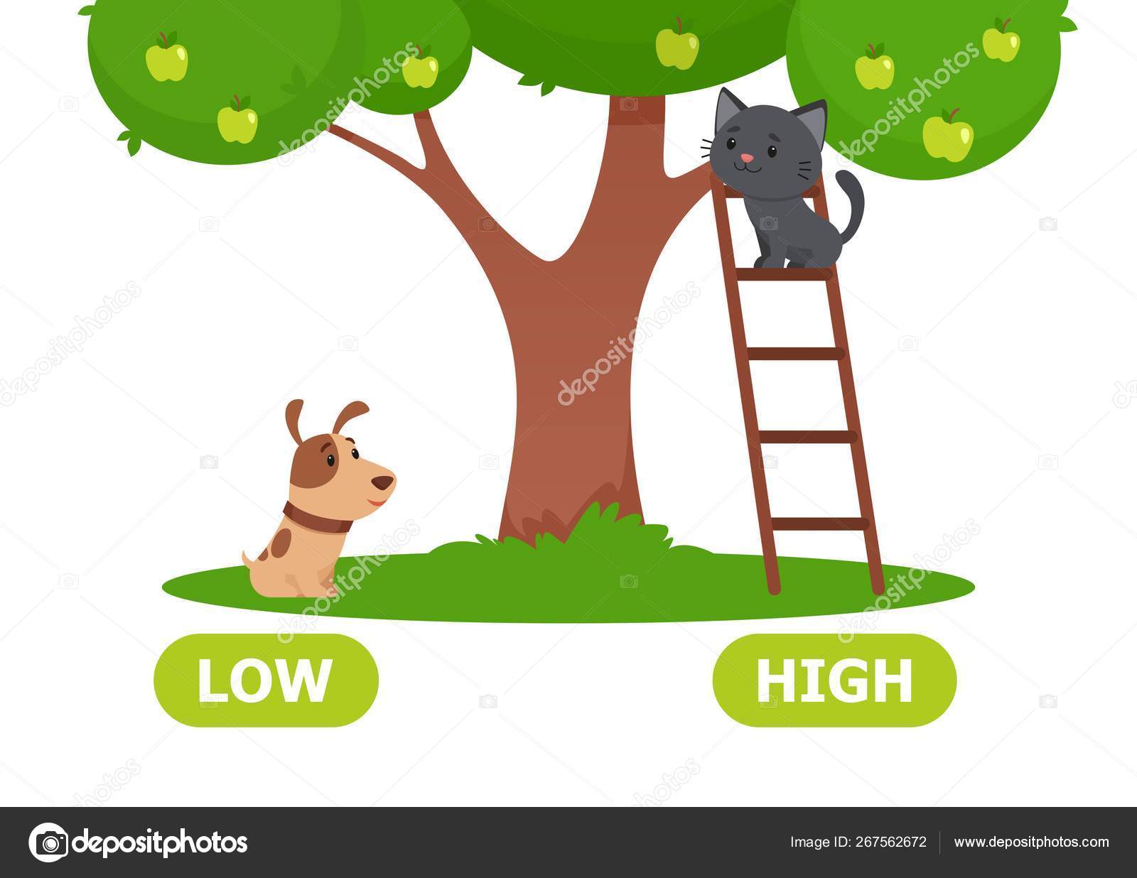 Illustration Opposites Low High Stock Vector by ©nizovatina 267562672