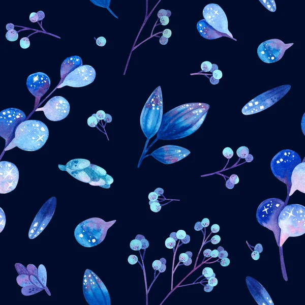 식물이 나뭇잎과 형상을 페이퍼 포장지 디자인 스크랩북 디지털 어두운 배경에 — 스톡 사진
