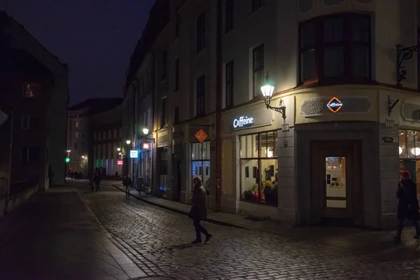 Caminhando Pelo Mercado Natal Tallinn — Fotografia de Stock