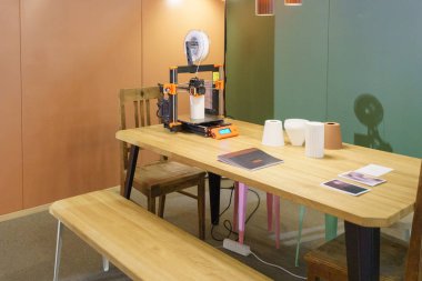 Tallinn, Estonya - 19 Nisan 2019: Disainimess Interjr 2019 in Eesti Nituste Messikeskuses, İç tasarım sergisi